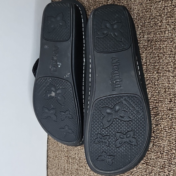 Alegria Carina Leather Sandals Blue Metallic Design Sz 38 / 8 Womens - Picture 6 of 9